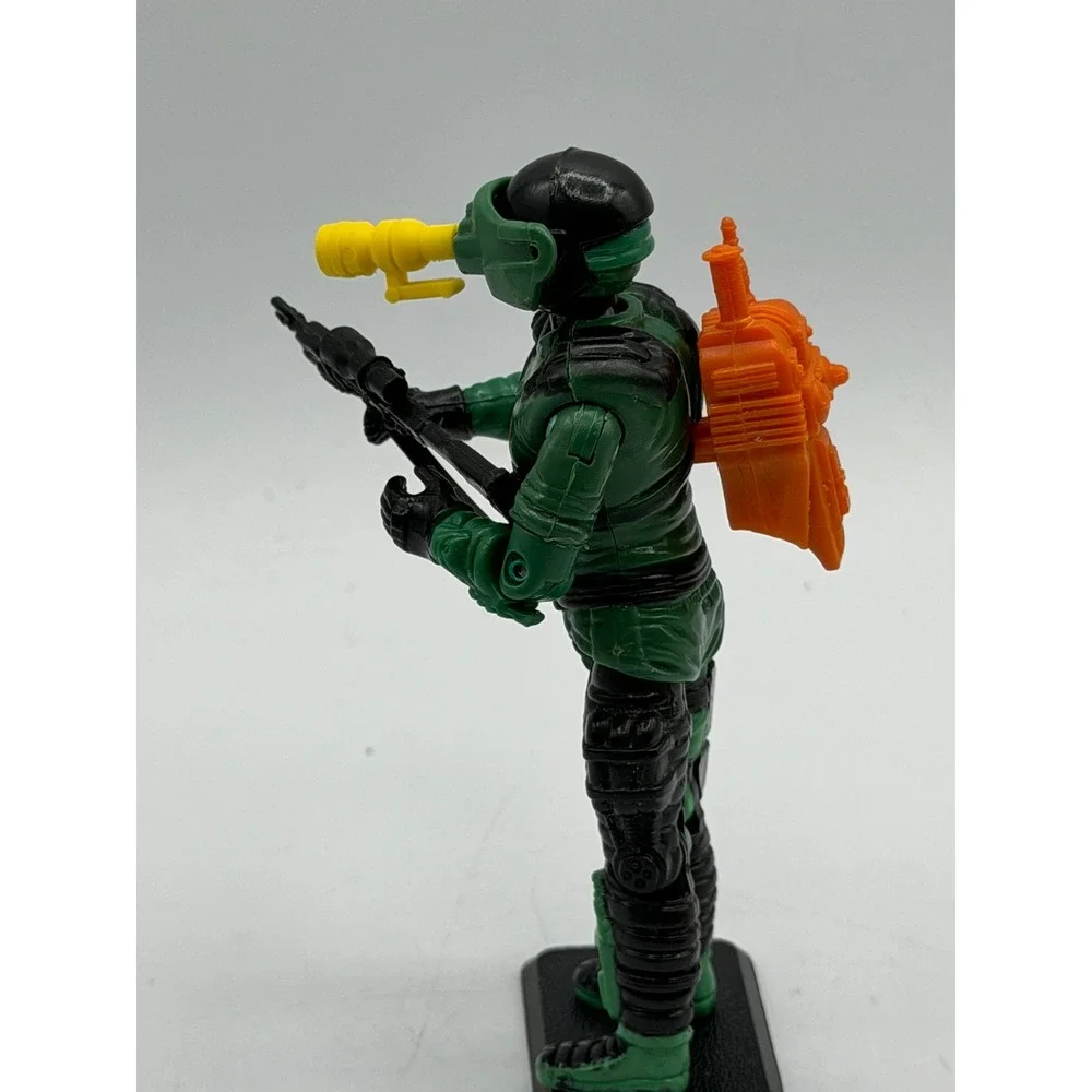 Vintage 1989 GI Joe COBRA NIGHT-VIPER v1 Action Figure Orange Funskool Backpack